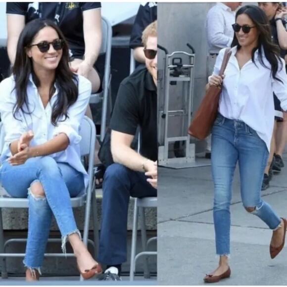 Mother Women's Light Blue Love Gun Looker Ankle Fray Denim Jeans Size 25 - Picture 1 of 11